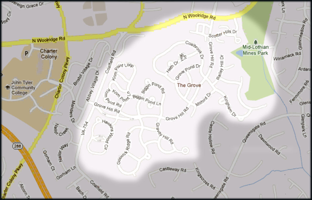 The Grove map Midlothian VA